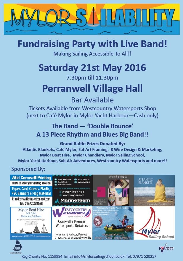 Mylor Sailability Fundraising Party 21 May 2016