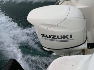 Suzuki DF115A White outboard installation at Mylor Yacht Harbour