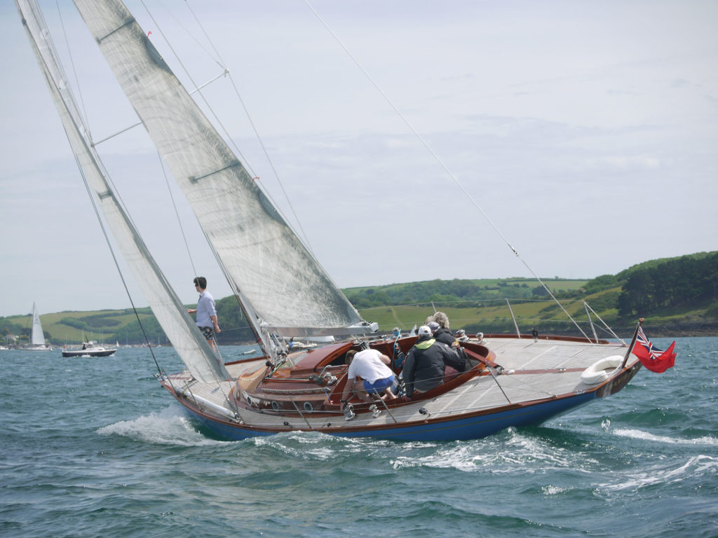 Helen of Durgan out sailing in the Carrick Roads, just off of Falmouth