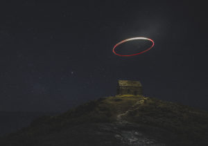 highly commended - 015 drone circling at night, Rame Head chapel - Oliver Dickinson