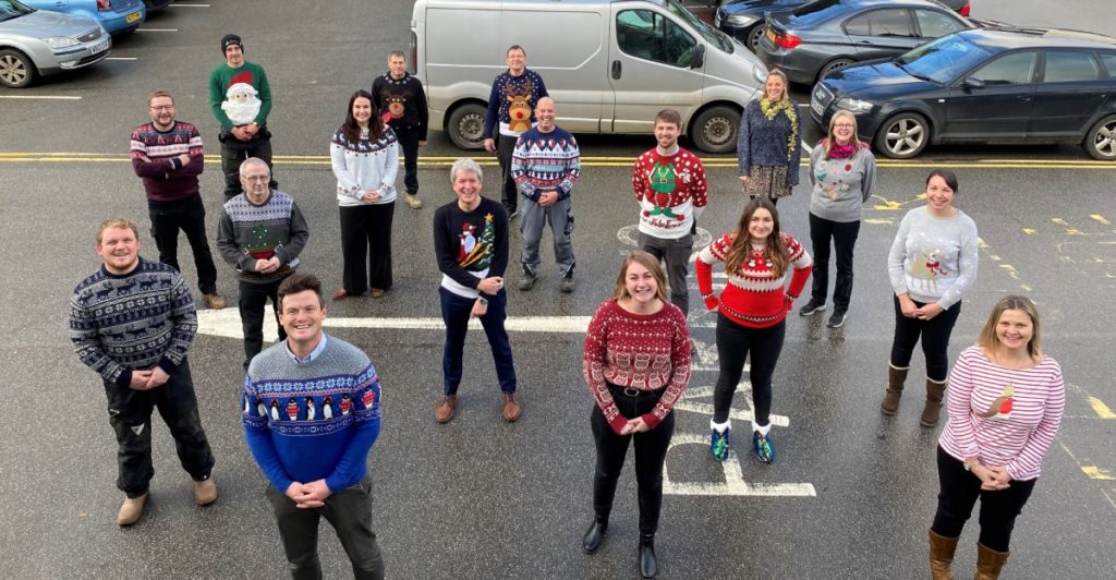 Christmas Jumper Day at Mylor Yacht Harbour December 2020 in aid of Save the Children UK