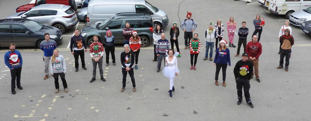 Christmas Jumper Day at Mylor Yacht Harbour Dec 2021