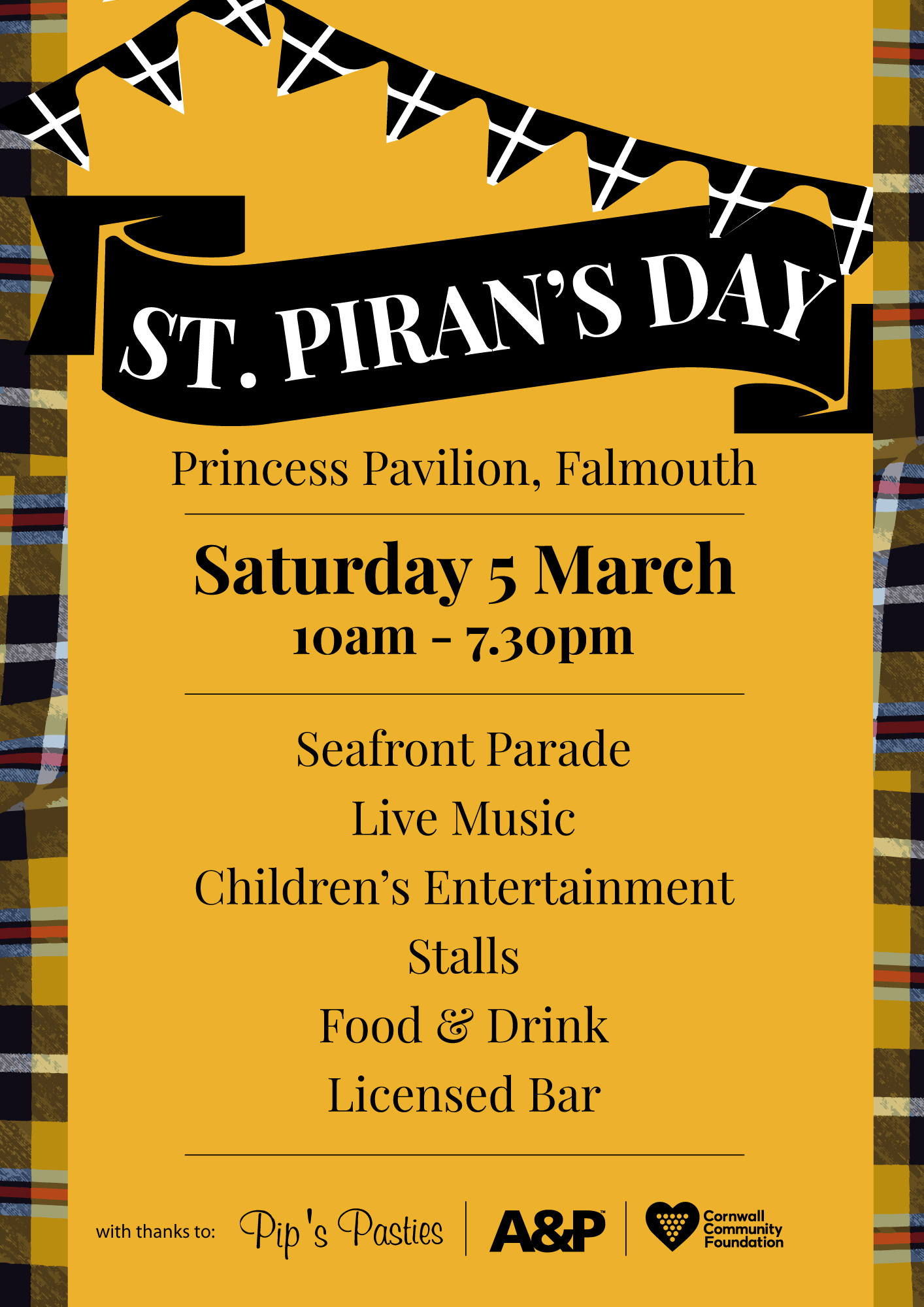 St. Piran' Day at Princess Pavillion 5th March 2022. Photo cedit Gorsedh Kernow
