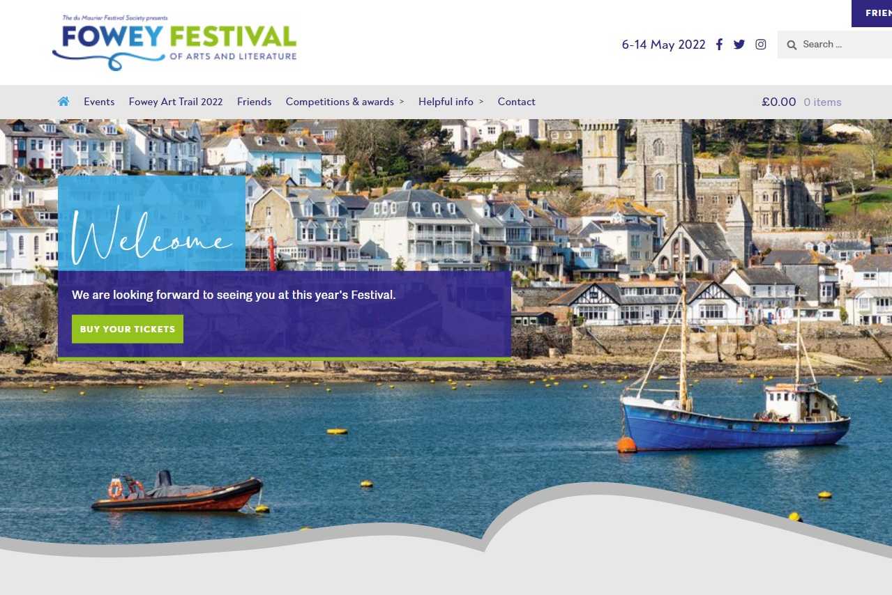 Fowey Festival of Art and Literature may 2022. Photo from foweyfestival.com